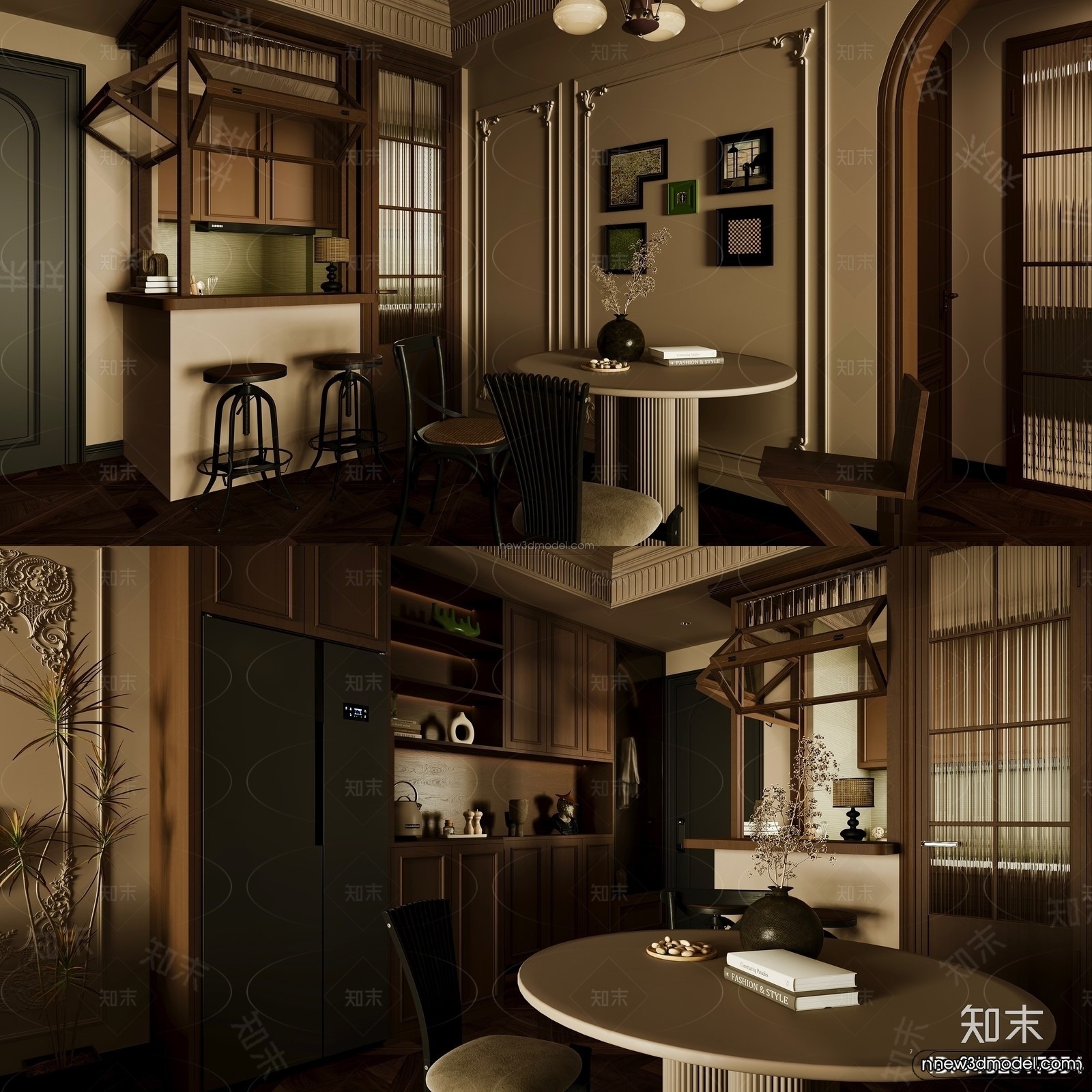 Modern Style Interior 3D Blocks and 3D Models – Living Room 3D Scene – 158 – CORONA - thumbnail 4