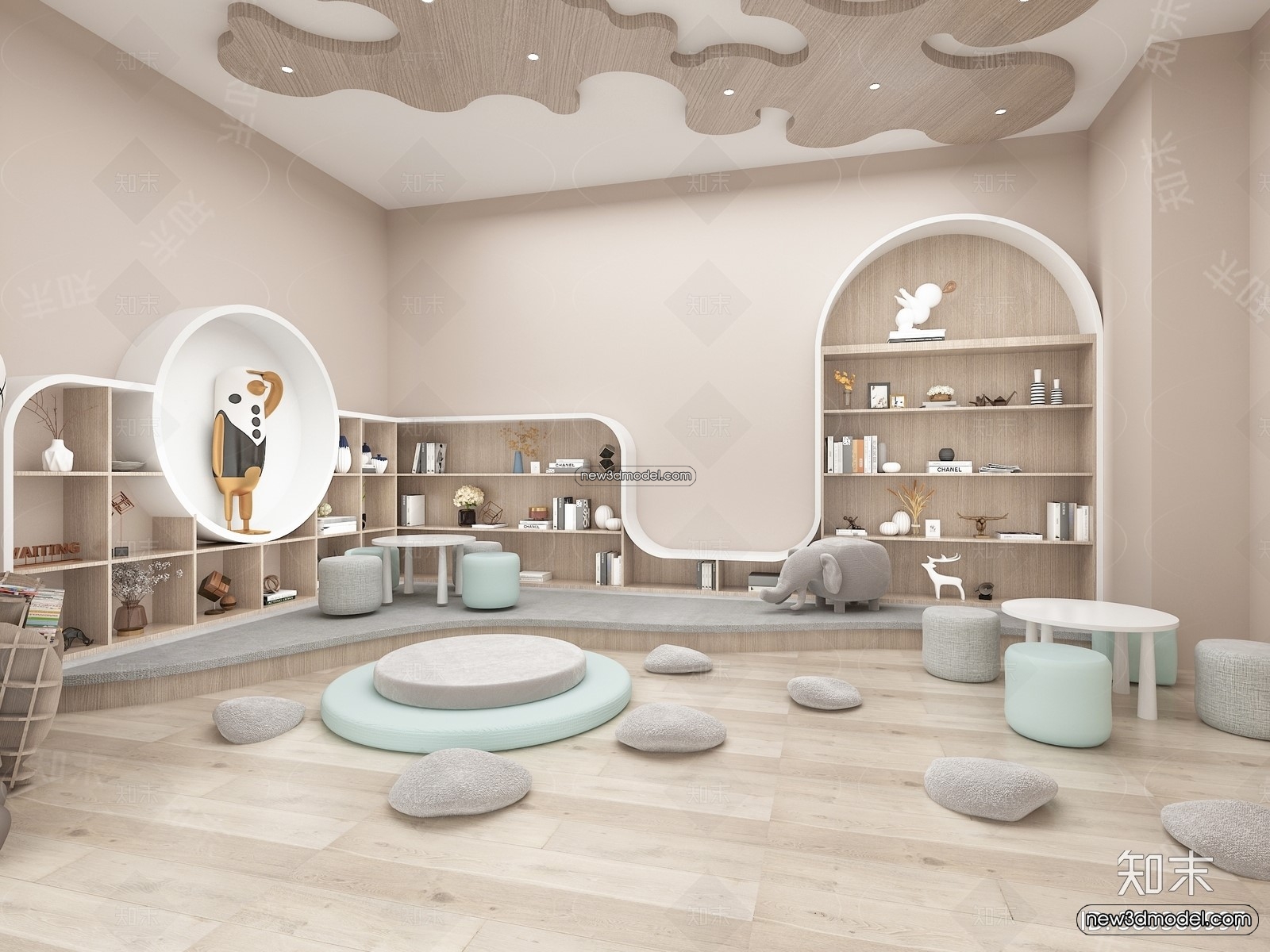 Interior 3D Model of Kindergarten – 3D Scene – 069 – VRAY - thumbnail 2