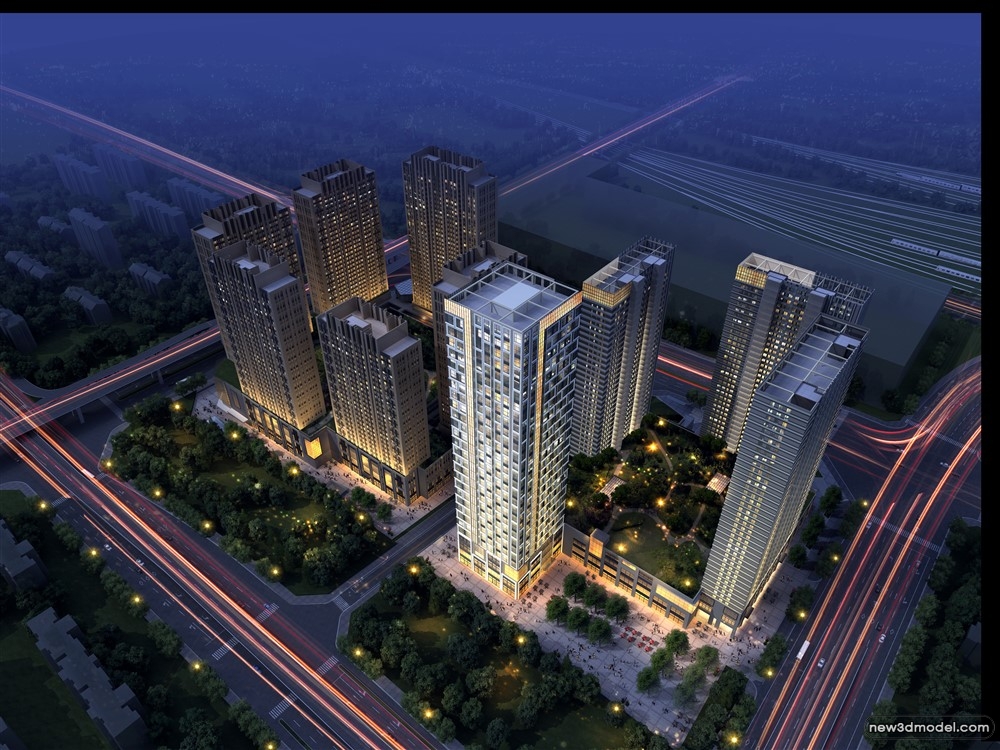 3D Models of Commercial Building – Exterior 3D Scenes – 538 – VRAY - thumbnail 4