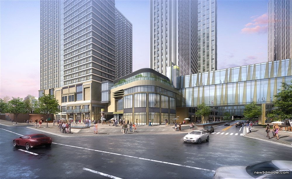 3D Models of Commercial Building – Exterior 3D Scenes – 538 – VRAY - thumbnail 2