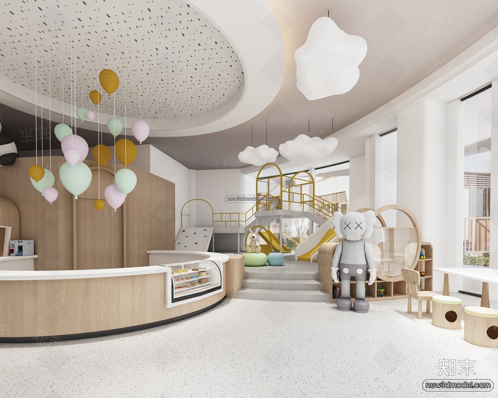 Interior 3D Model of Kindergarten – 3D Scene – 072 – VRAY - thumbnail 2