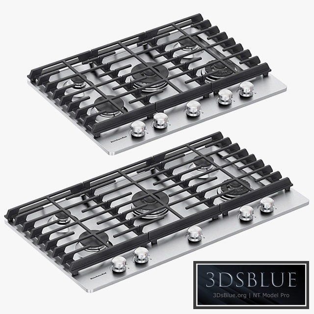 KitchenAid – 5-Burner Gas Cooktops with Griddle 3DS Max - thumbnail 3