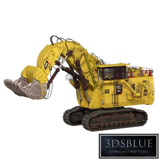 Excavator Caterpillar 6090 FS Hydraulic Front Shovel 3DS Max - thumbnail 3