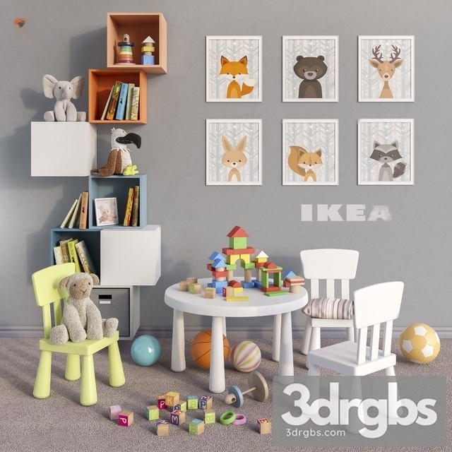 Ikea Furniture Kid Accessories 3dsmax Download - thumbnail 1