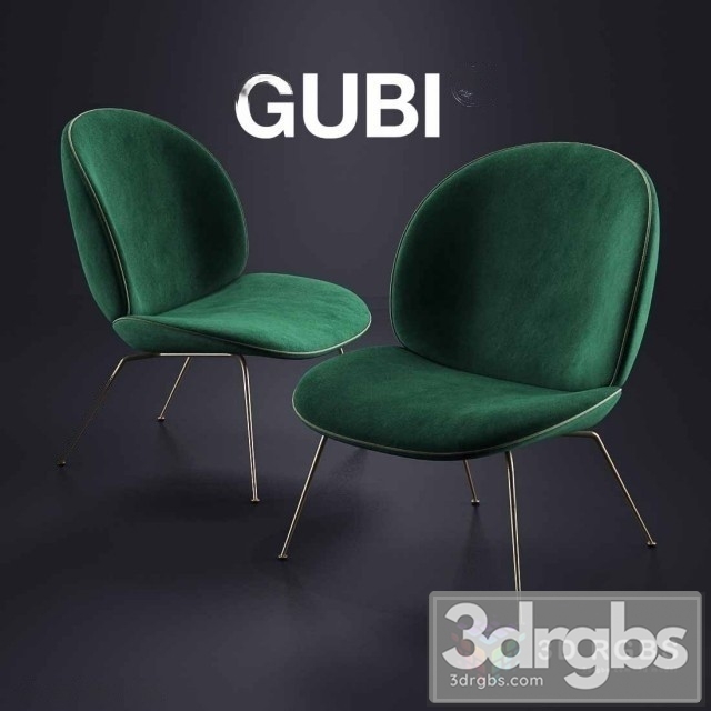 Gubi Beetle Lounge Chair 3dsmax Download - thumbnail 1