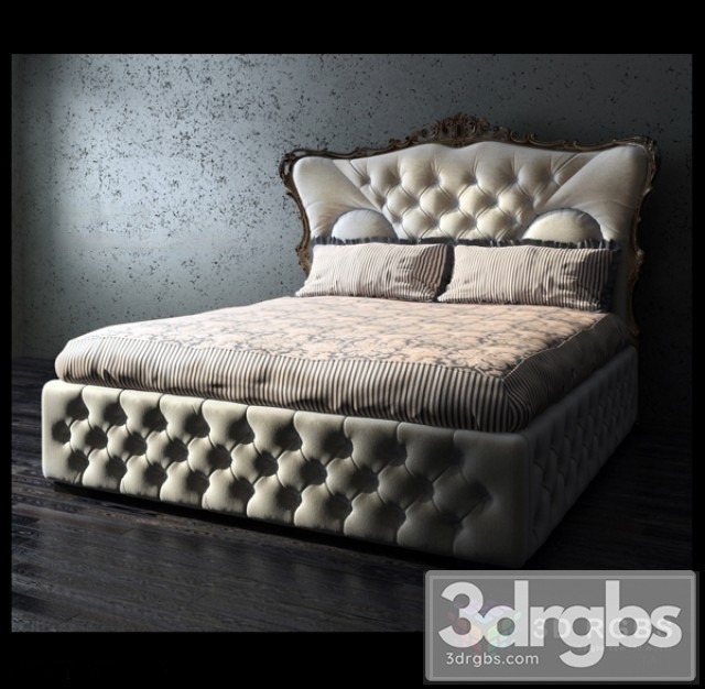 Soft Classic Bed 3dsmax Download - thumbnail 1