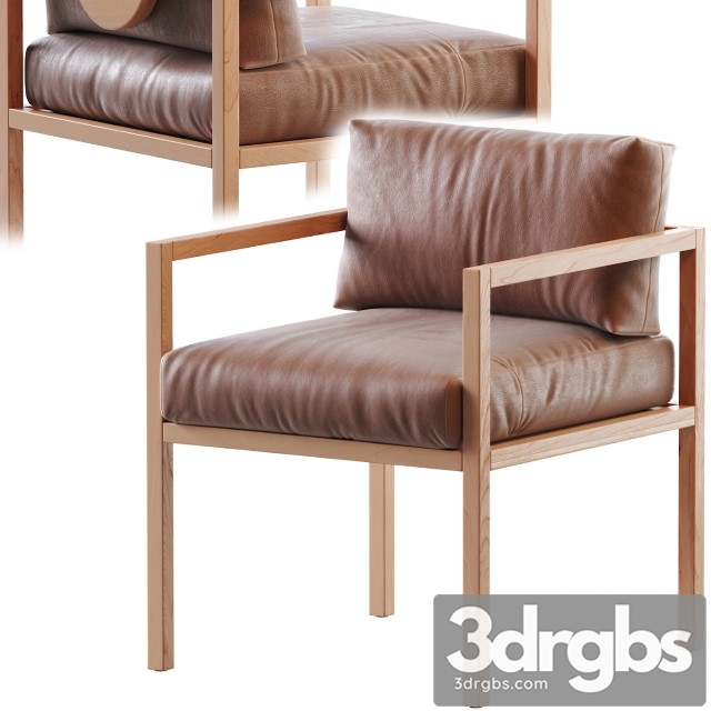 Eve Dining Chair In Leather 3dsmax Download - thumbnail 1