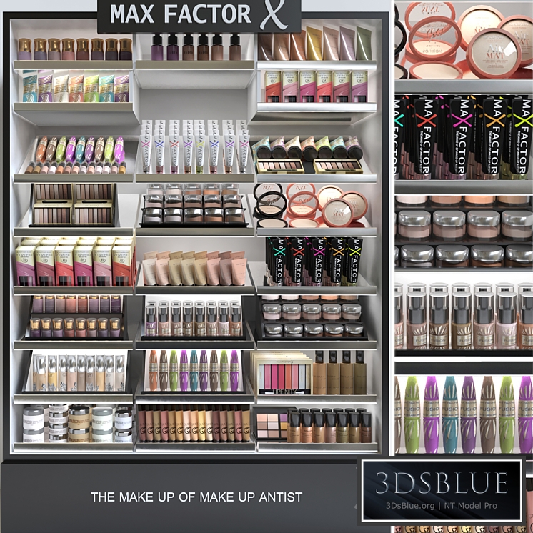 A set of professional cosmetics in a beauty salon or duty free 3 3DS Max - thumbnail 3