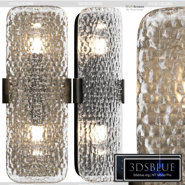 Crate & barrel – Belmont Double Bulb Glass Wall Sconce 3DS Max - thumbnail 3