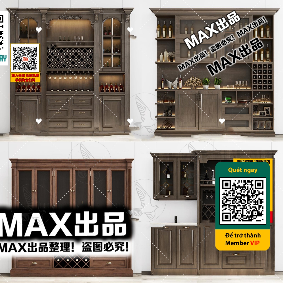 3DS MAX – INTERIOR – WINE SHOP – VRAY / CORONA – 3D MODEL – 5806 - thumbnail 1