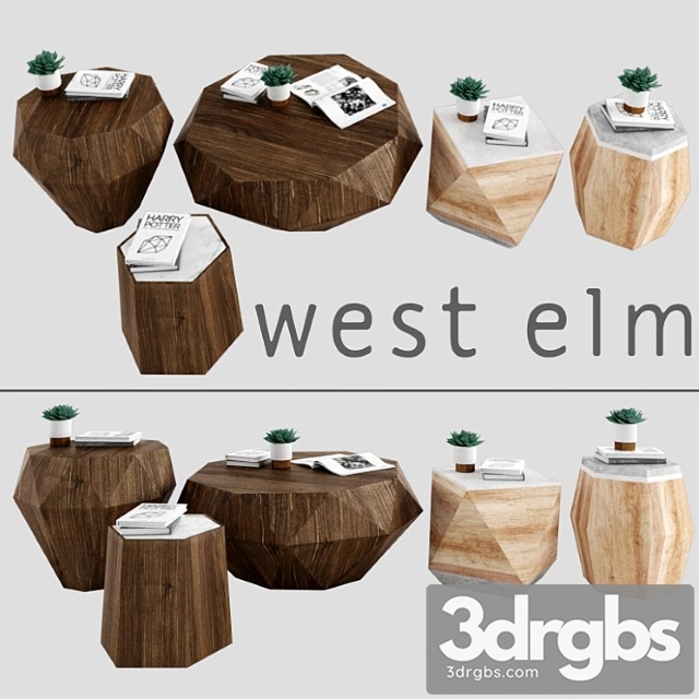 Stoly West Elm 4 3dsmax Download - thumbnail 1