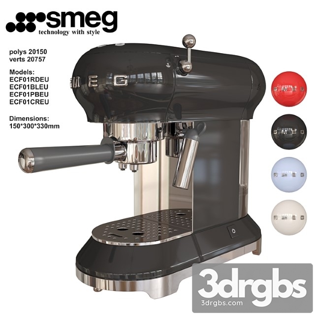 Coffee Machine Espresso Smg Ef01 3 3dsmax Download - thumbnail 1