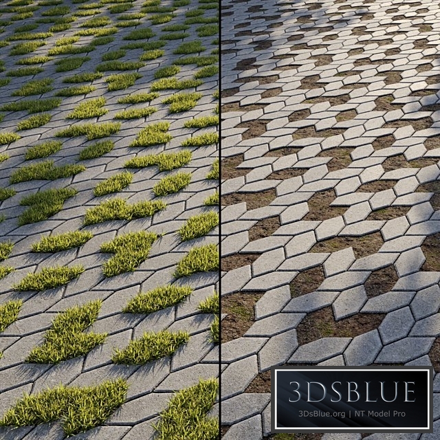 Eco-paving Type 1 Pattern 6 3DS Max - thumbnail 3