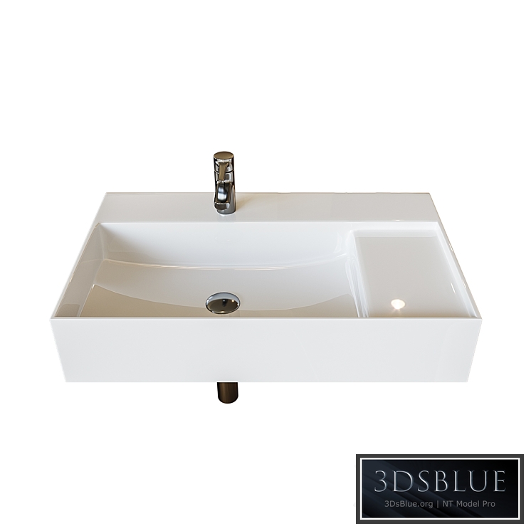 Washbasin Roca Inspira Square WB Unik 80×49 cm furniture 32752B000 3DS Max - thumbnail 3