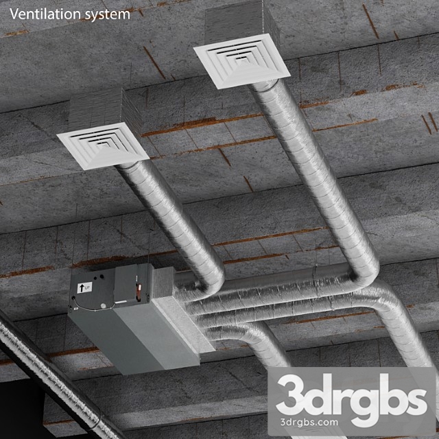 Ceiling ventilation system 3dsmax Download - thumbnail 1