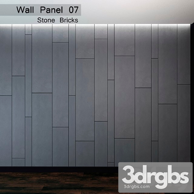 Wall panel 07. stone bricks 3dsmax Download - thumbnail 1