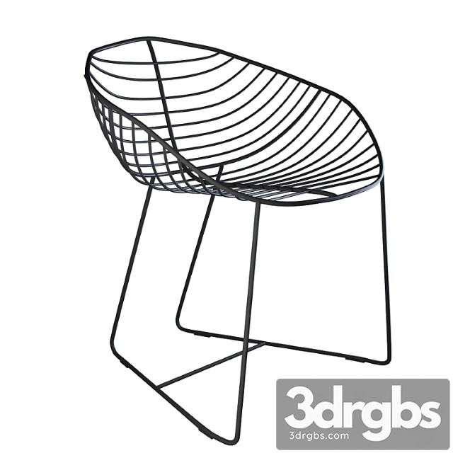Metal chair lystok chair 2 3dsmax Download - thumbnail 1