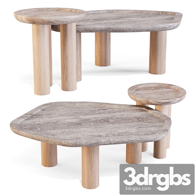 Cb2 El Verano Coffee And Side Table 3dsmax Download - thumbnail 1