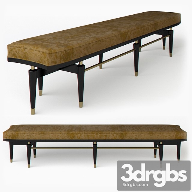 Contemporary upholstered bench 2 3dsmax Download - thumbnail 1