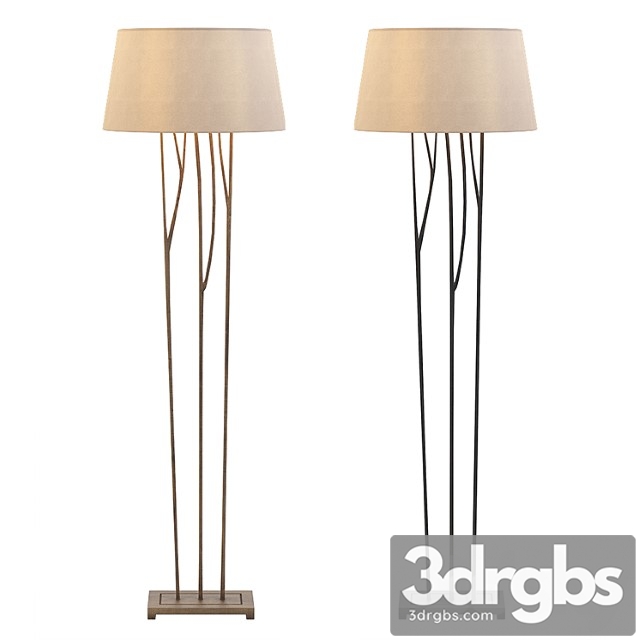 Aspen Floor Lamp with Natural Paper Shade 3dsmax Download