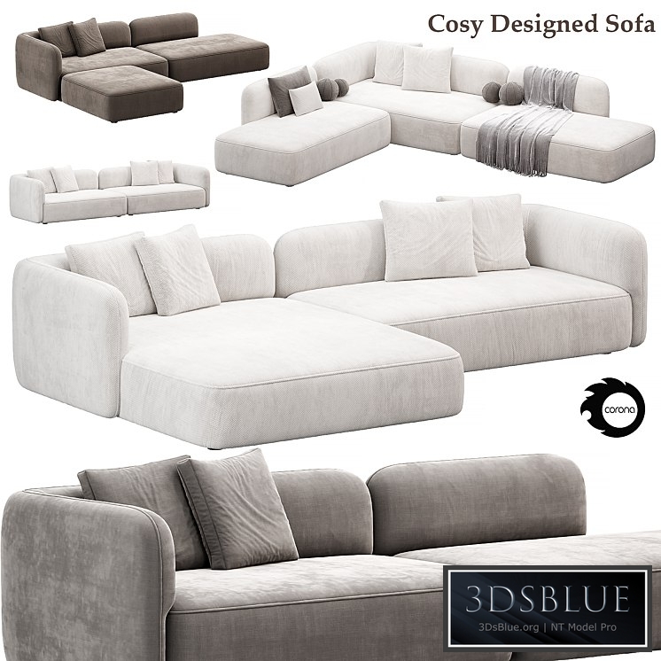 Cozy Sofa Designed by Francesco Rota sofas 3DS Max - thumbnail 3