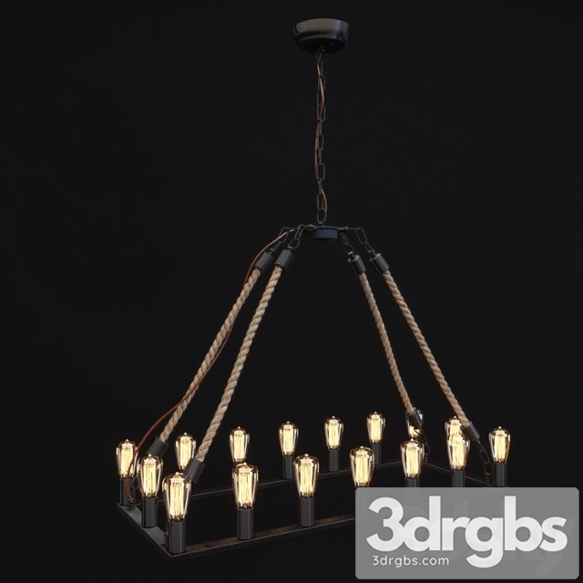 Liustra Zuo Modern Contemporary Inc Gallite Ceiling Lamp Twine 1 3dsmax Download