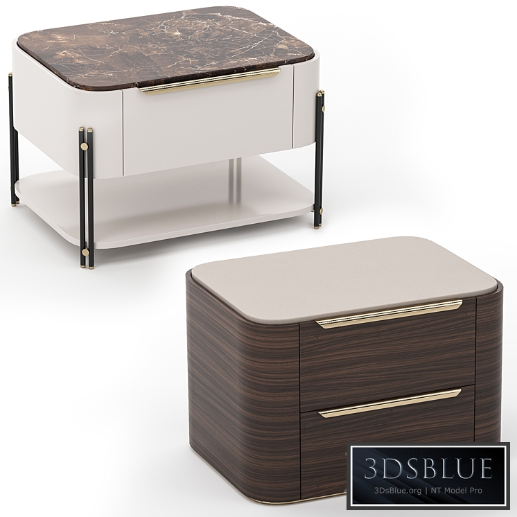Bamboo bedside tables 3DS Max - thumbnail 3