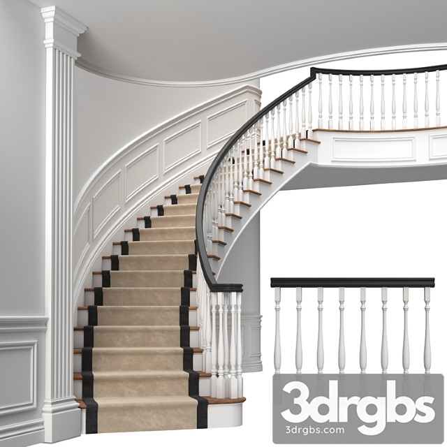 Classic Stairs 3 3dsmax Download - thumbnail 1