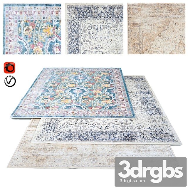 Zara home carpet set 3dsmax Download - thumbnail 1