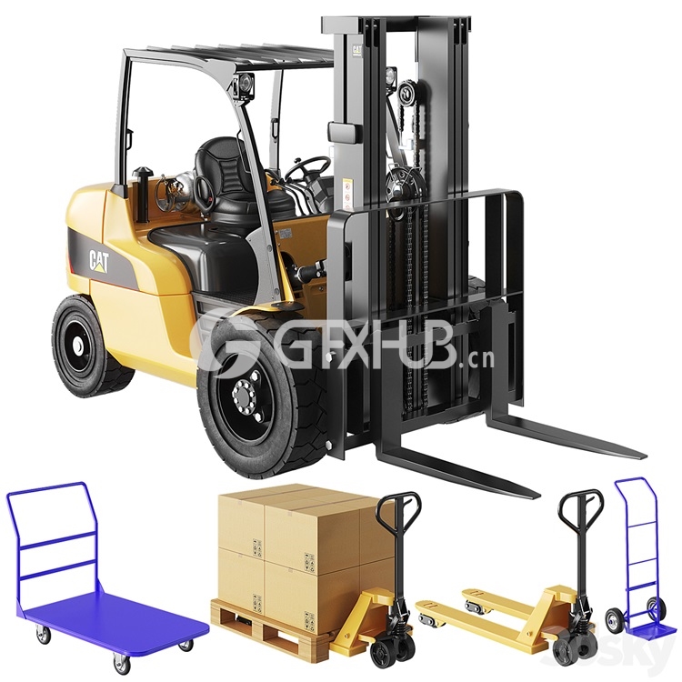 CAT Forklift Manual Loader and Warehouse Carts Kit – 3384 - thumbnail 1