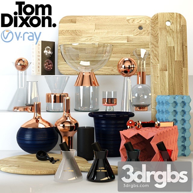 Decorative set Tom dixon accessories set 2 3dsmax Download - thumbnail 1