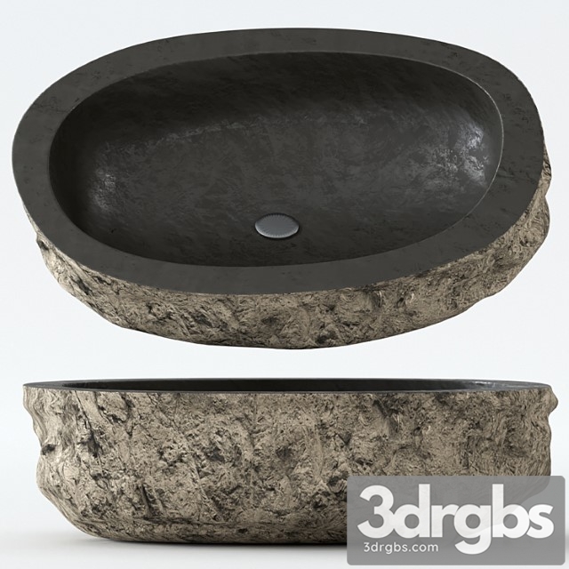 Wash Basin Stone Washbasin 2 3dsmax Download - thumbnail 1
