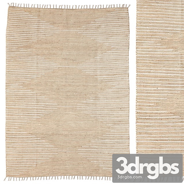 Kover Urban Outfitters Connected Stripe Rag Rug 3dsmax Download - thumbnail 1