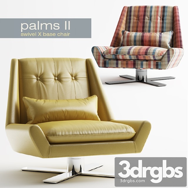 Palms ii – swivel x base chair 3dsmax Download - thumbnail 1