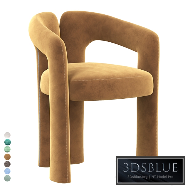 Dudet chair by Cassina 3DS Max - thumbnail 3
