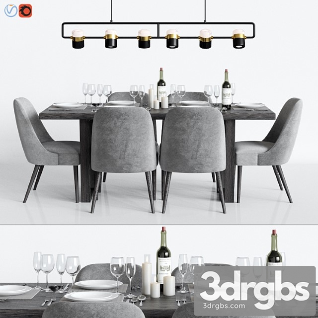 Modern Dinning Set 1 3dsmax Download