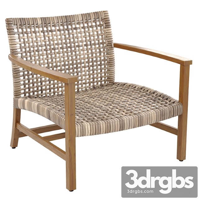 Isola Lounge Chair In Natural Finish 3dsmax Download - thumbnail 1