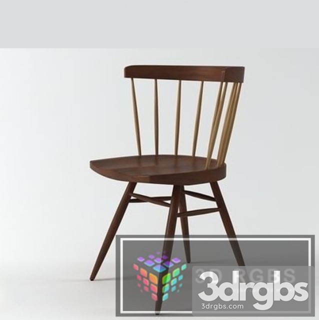 Knoll Nakashima Straight Chair 3dsmax Download - thumbnail 1