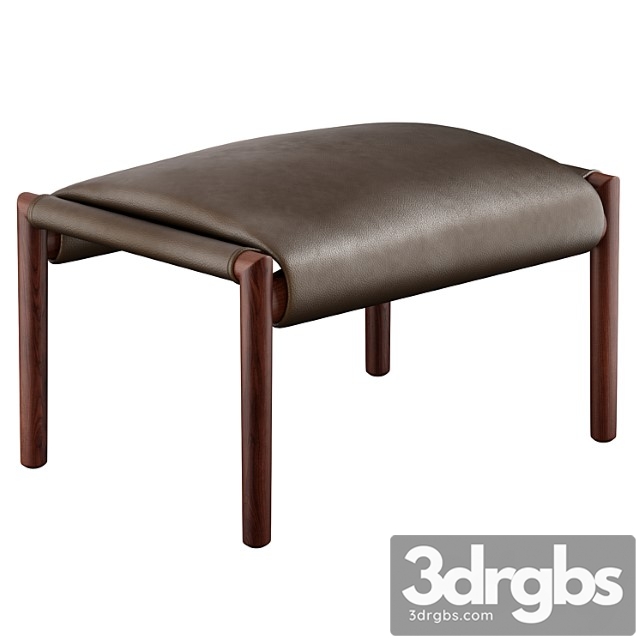 Leather Footstool By Poltrona Frau 3dsmax Download - thumbnail 1