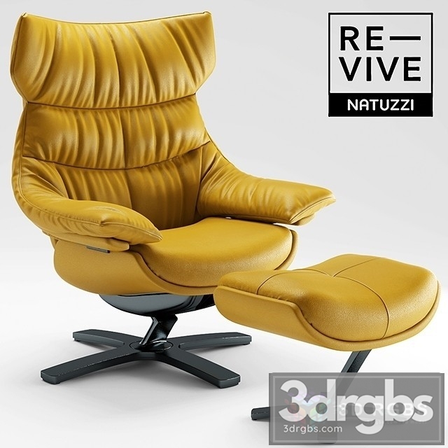 Re Vive Natuzzi Armchairr 3dsmax Download - thumbnail 1