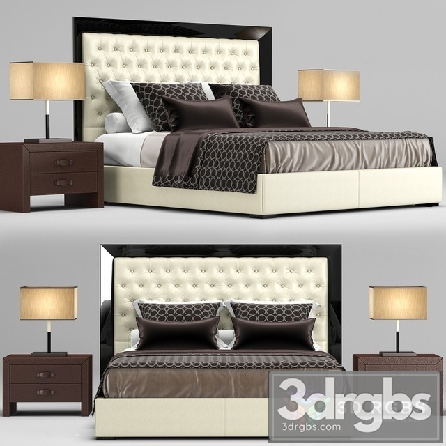 Rugiano Neoclassic Bed 3dsmax Download - thumbnail 1