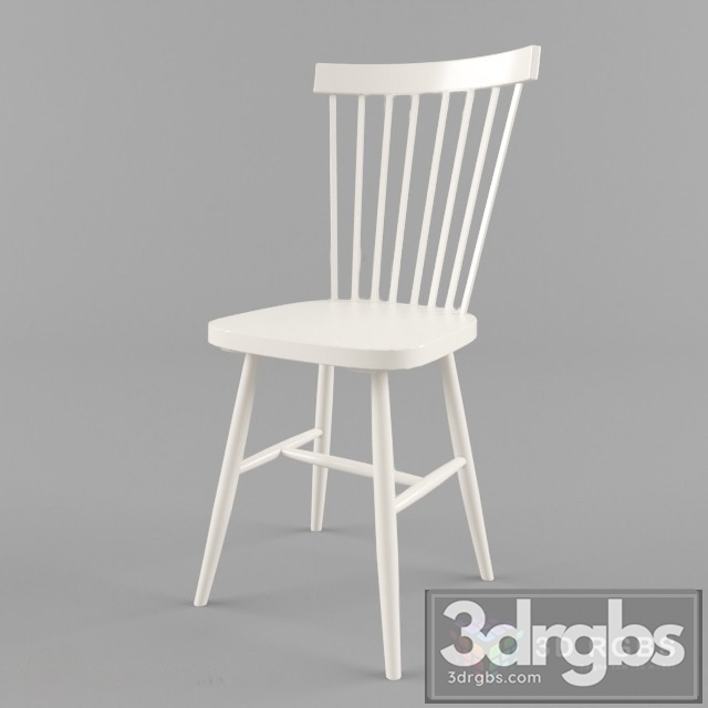 Windsor Dining White Chair 3dsmax Download - thumbnail 1