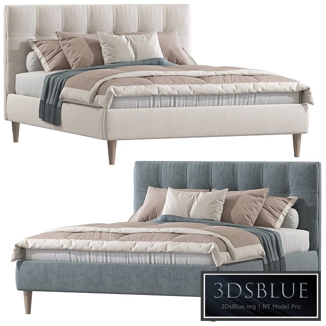 Double bed 98. 3DS Max - thumbnail 3
