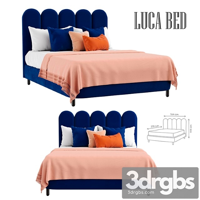 Luca Bed from Love you Home 3dsmax Download - thumbnail 1