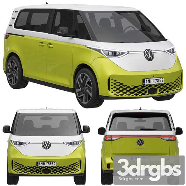 Volkswagen ID Buzz 2023 3dsmax Download - thumbnail 1