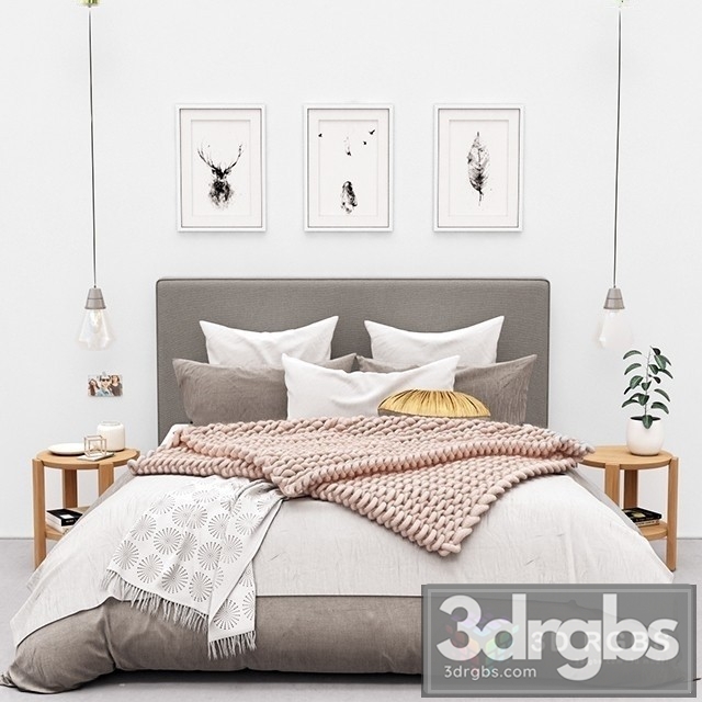 Raleigh Bed 3dsmax Download - thumbnail 1
