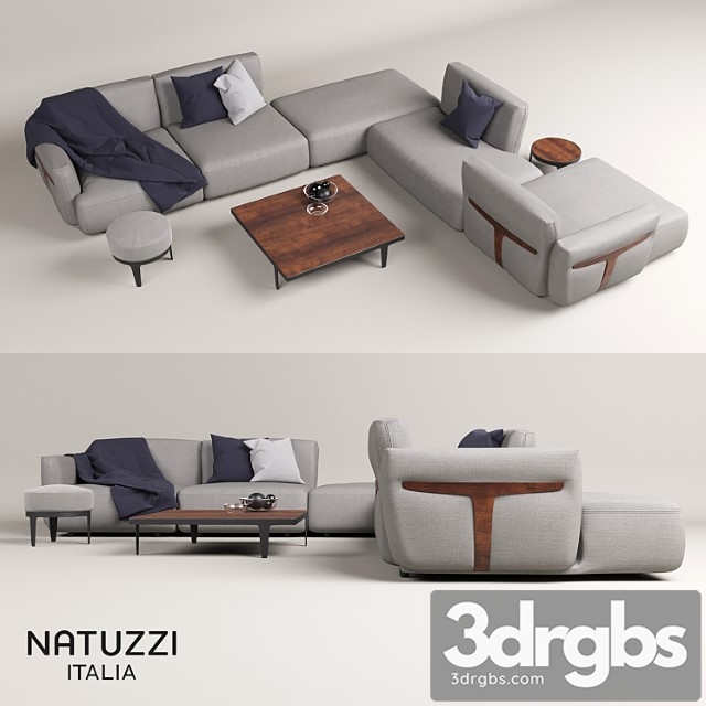 Natuzzi herman sofa 2 3dsmax Download - thumbnail 1