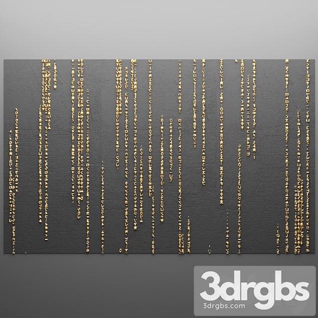 Decor for wall. panel. 3d_1 3dsmax Download - thumbnail 1
