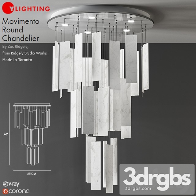 Movimento round chandelier 3dsmax Download
