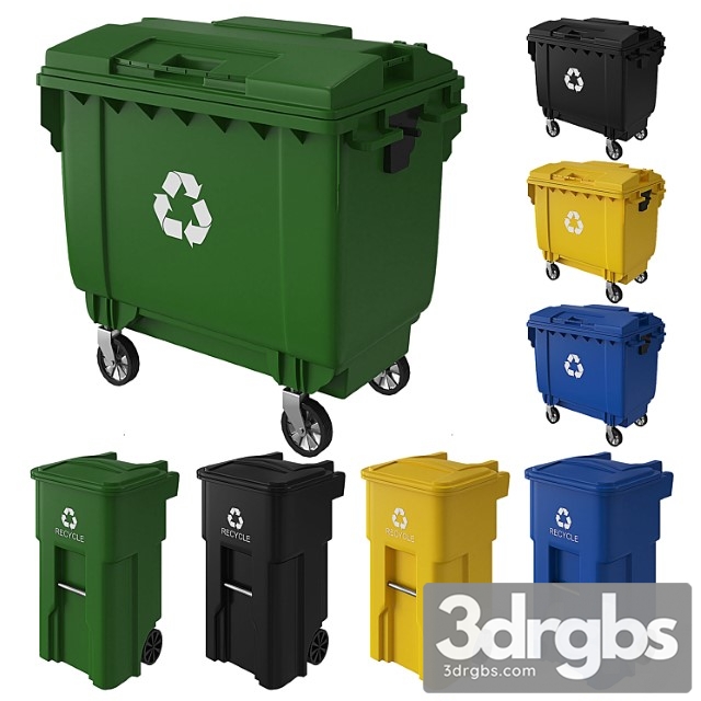 Trash Can And Dumpster 3dsmax Download - thumbnail 1